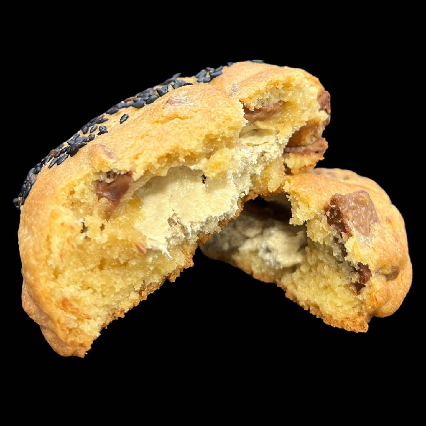 TAHINI, MILK CHOCOLATE & SESAME HALVA COOKIE